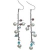 Genuine White Pearl and Crystal Earrings